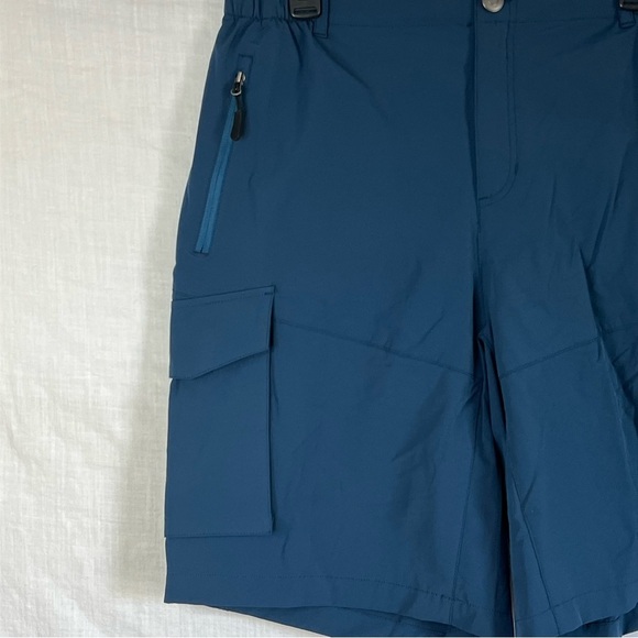 NWT Pudolla Mens Shorts Sz L Quick Dry Lightweight Navy Blue NEW cargo 726 - Picture 6 of 7